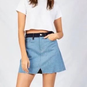 ÉTICA Lucy Cutoff Denim Jean Mini Skirt